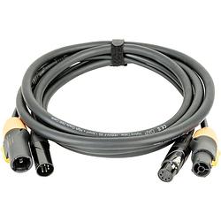 Foto van Dap fp23 hybrid cable 3 m dmx/stroomkabel power pro true & 5-pins xlr