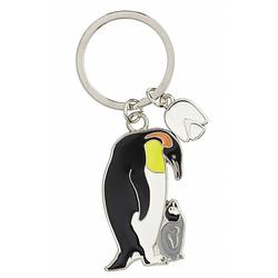 Foto van Metalen pinguin sleutelhanger 5 cm