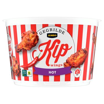 Foto van Jumbo gegrilde kip wings hot 600g