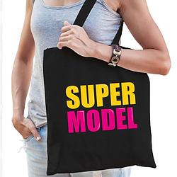 Foto van Super model cadeau tas zwart voor dames - feest boodschappentassen