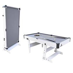 Foto van Cougar hustle xl pooltafel 6ft inklapbaar wit / grijs inklapbare biljarttafel incl. accessoires