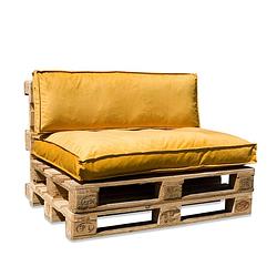 Foto van In the mood palletkussenset royal velvet honing geel