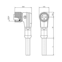 Foto van Lutronic 1121 sensor/actuator connector, geassembleerd m12 aantal polen: 12 koppeling, haaks 5.00 m 1 stuk(s)