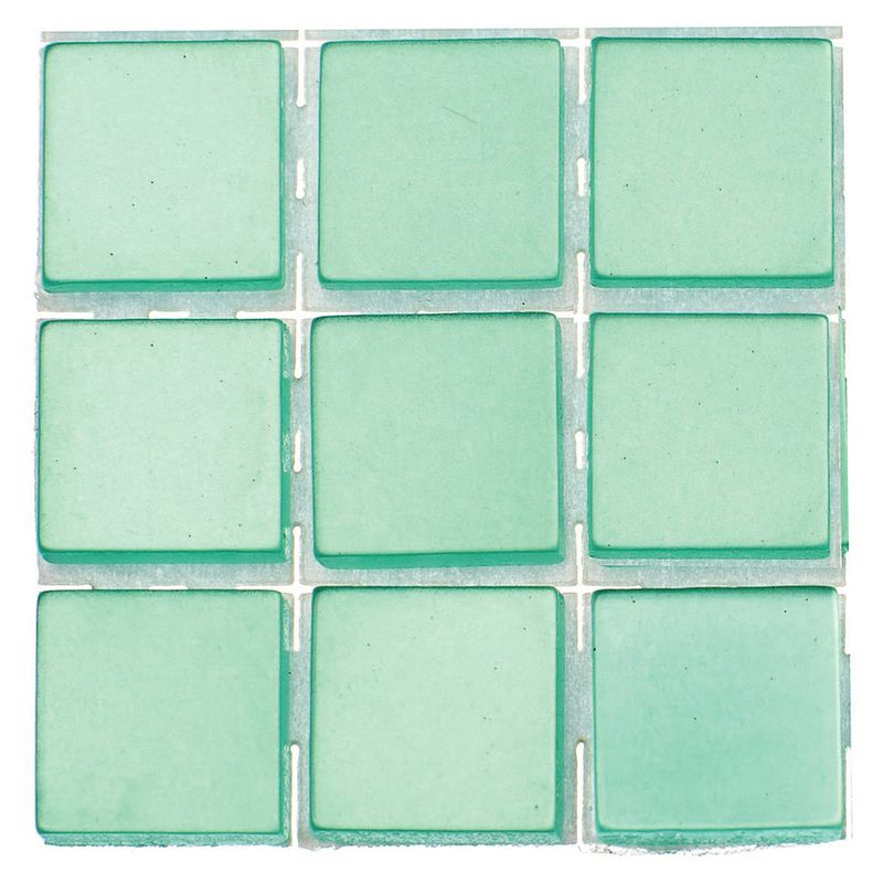 Foto van 189x stuks mozaieken maken steentjes/tegels kleur turquoise 10 x 10 x 2 mm - mozaiektegel