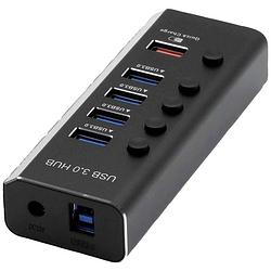 Foto van Roline 14025058 usb 3.1 gen 1-hub 4 + 1 poorten zwart