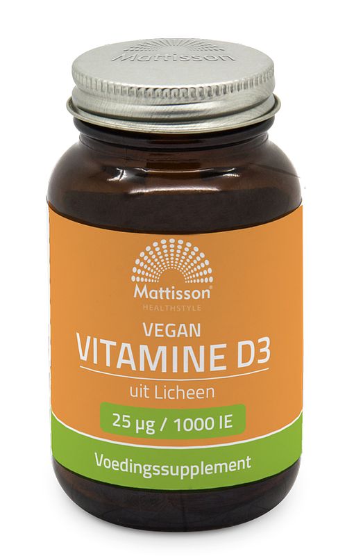 Foto van Mattisson healthstyle vitamine d3 25mcg capsules