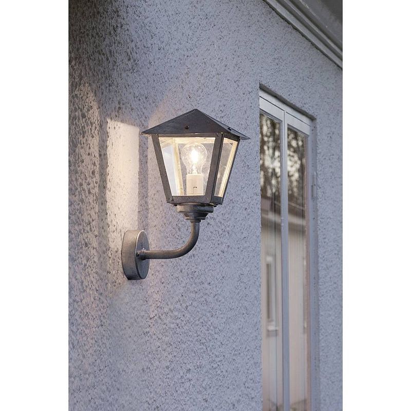 Foto van Konstsmide benu 439-320 buitenlamp (wand) spaarlamp, led e27 60 w staal