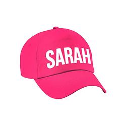Foto van Sarah cadeau pet /cap roze voor dames - verkleedhoofddeksels