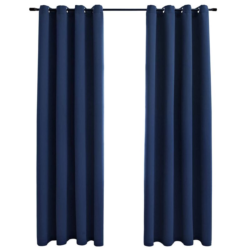 Foto van The living store gordijnen - 140x225 cm - blauw 100% polyester