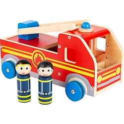 Foto van Small foot brandweerwagen xl hout jongens 30 cm rood 3-delig