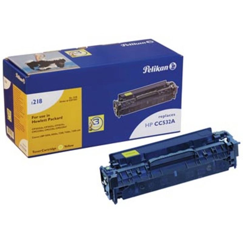 Foto van Pelikan toner geel, 2800 pagina'ss voor hp 304a - oem: cc532a