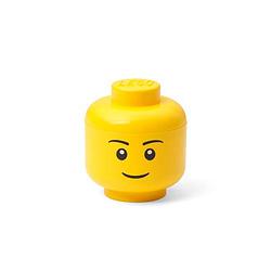 Foto van Opbergdoos lego-hoofd boy, geel - polypropyleen - lego