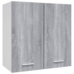 Foto van Vidaxl wandkast hangend 60x31x60 cm bewerkt hout grijs sonoma eiken