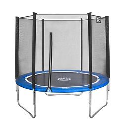 Foto van Game on sport trampoline met veiligheidsnet blauw 244 cm