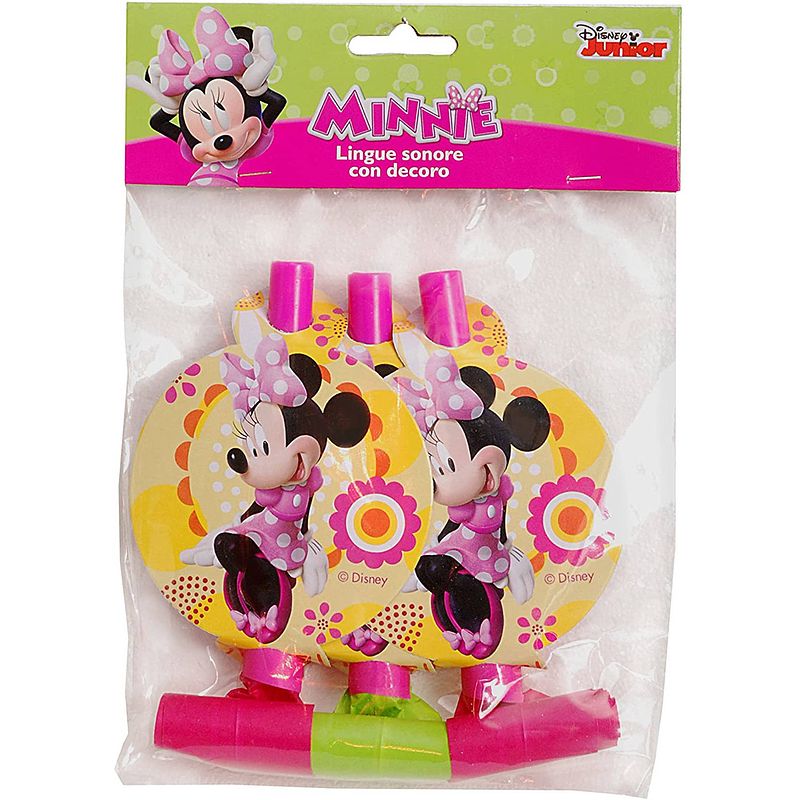 Foto van Ciao s.r.l roltongen minnie mouse junior roze 3 stuks