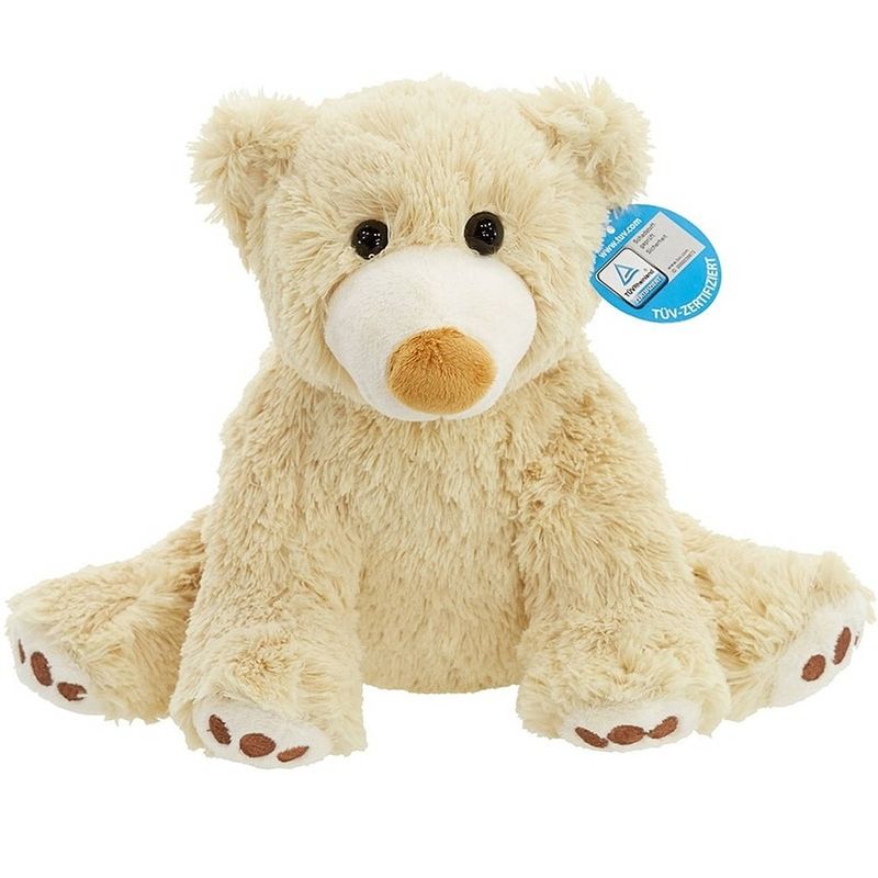 Foto van Pluche beige beer/beren knuffel 21 cm speelgoed - knuffelberen