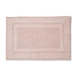 Foto van Seahorse mossa badmat - 100% katoen - badmat (60x90 cm) - pearl pink