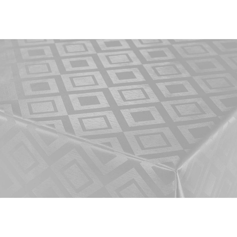 Foto van Tafelzeil/tafelkleed damast taupe ruiten print 140 x 220 cm - tafelzeilen