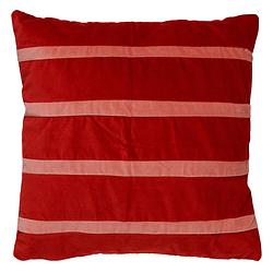 Foto van Dutch decor pemm - kussenhoes velvet aurora red 45x45 cm - rood - rood