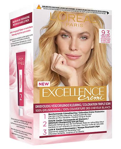 Foto van L'soréal paris excellence 9.3 zeer licht goudblond