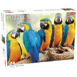 Foto van Tactic legpuzzel papegaaien 47 x 31 cm 500 stukjes