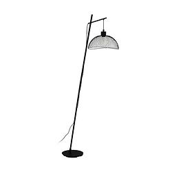 Foto van Eglo pompeya vloerlamp - e27 - 191 cm - zwart