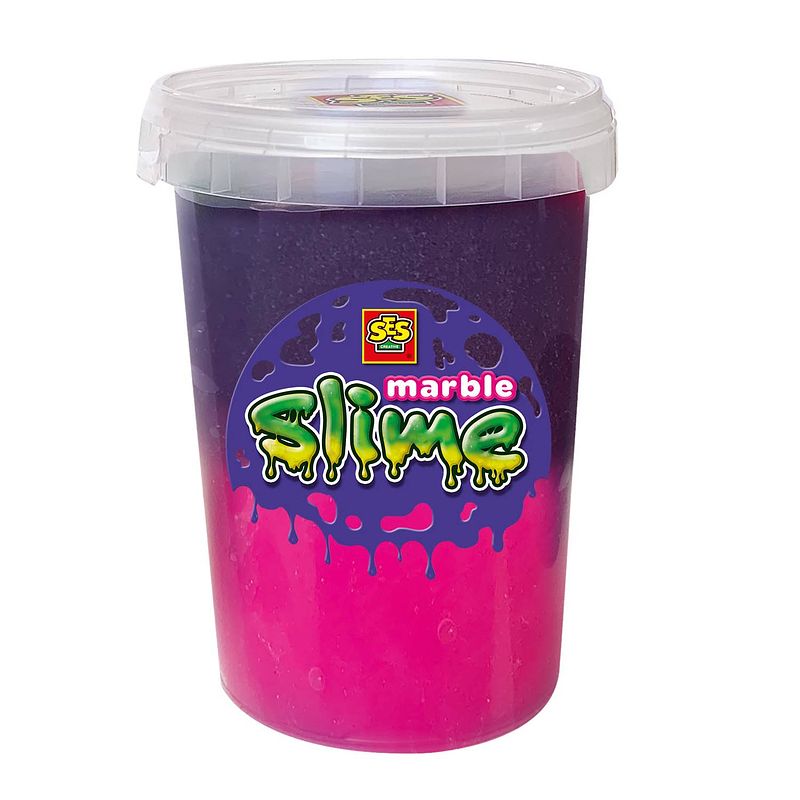 Foto van Marble slime - roze en paars 200gr