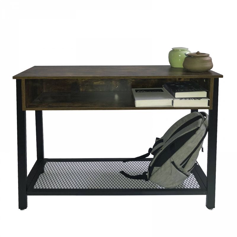 Foto van Side table console tafel stoer industrieel design wandtafel