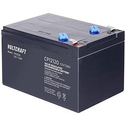 Foto van Voltcraft ce12v/12ah loodaccu 12 v 12 ah loodvlies (agm) (b x h x d) 151 x 101 x 98 mm kabelschoen 6.35 mm onderhoudsvrij