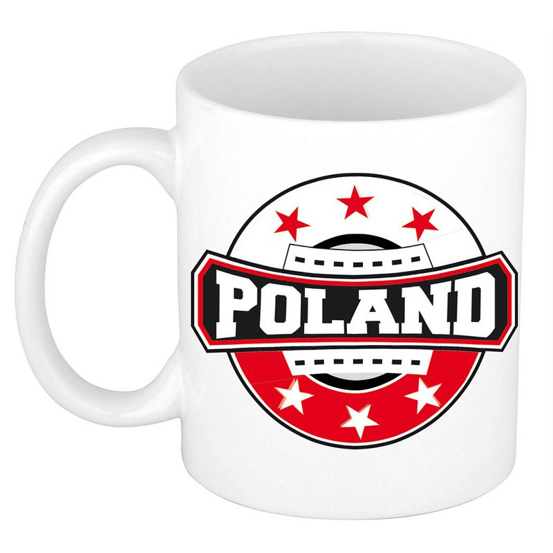 Foto van Poland / polen embleem mok / beker 300 ml - feest mokken