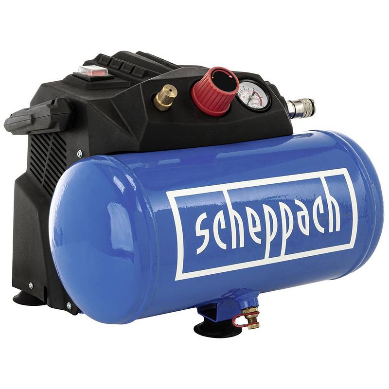 Foto van Scheppach pneumatische compressor 6 l 8 bar