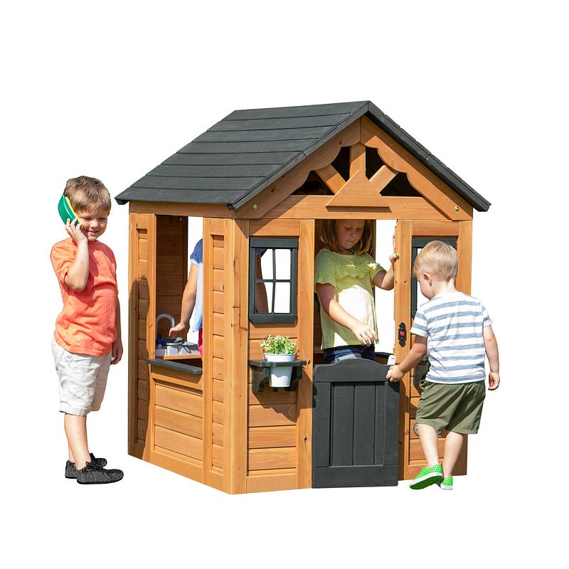 Foto van Backyard discovery sweetwater speelhuis hout speelhuisje voor buiten in de tuin