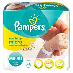 Foto van Pampers micro new baby luiers (1 - 2,5 kg) - 24 stuks