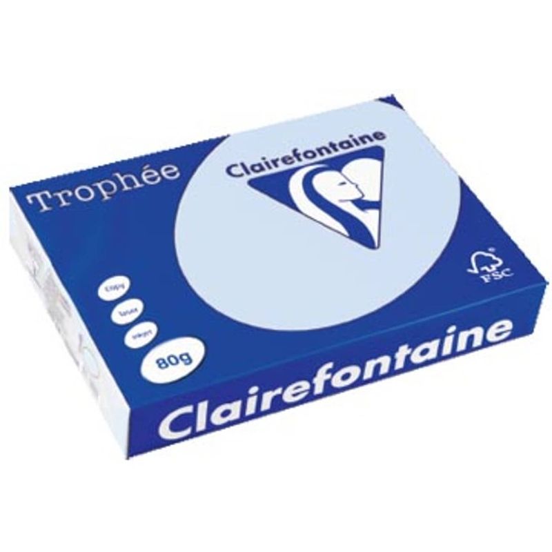 Foto van Clairefontaine trophée pastel a4 blauw, 80 g, 500 vel