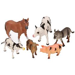 Foto van Plastic boerderij speelfiguren dieren 6 stuks - speelfigurenset