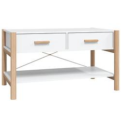 Foto van Vidaxl salontafel 82x48x45 cm bewerkt hout wit