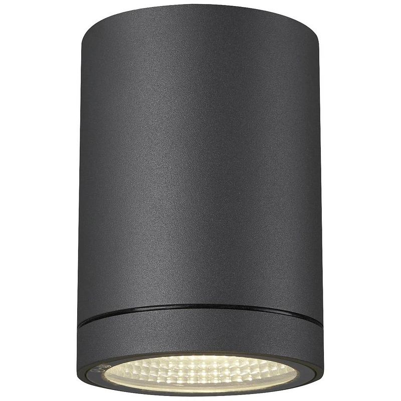 Foto van Slv 1003426 enola round s led-plafondlamp led vast ingebouwd 9 w antraciet