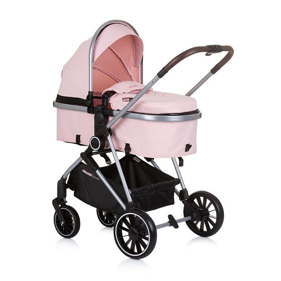 Foto van Chipolino aura opvouwbare 3 in 1 kinderwagen met luiertas flamingo