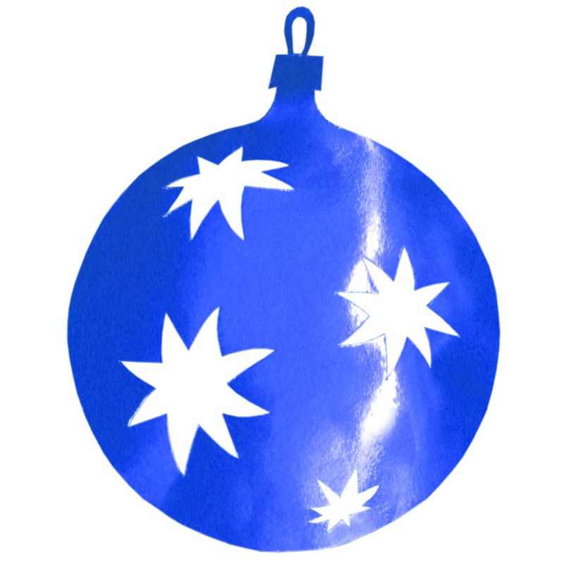 Foto van Kerstballen hangdecoratie blauw 30 cm - hangdecoratie