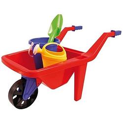 Foto van Buitenspeelgoed kruiwagen speelsetje voor kinderen 65 cm - zandbak/strand speelgoed