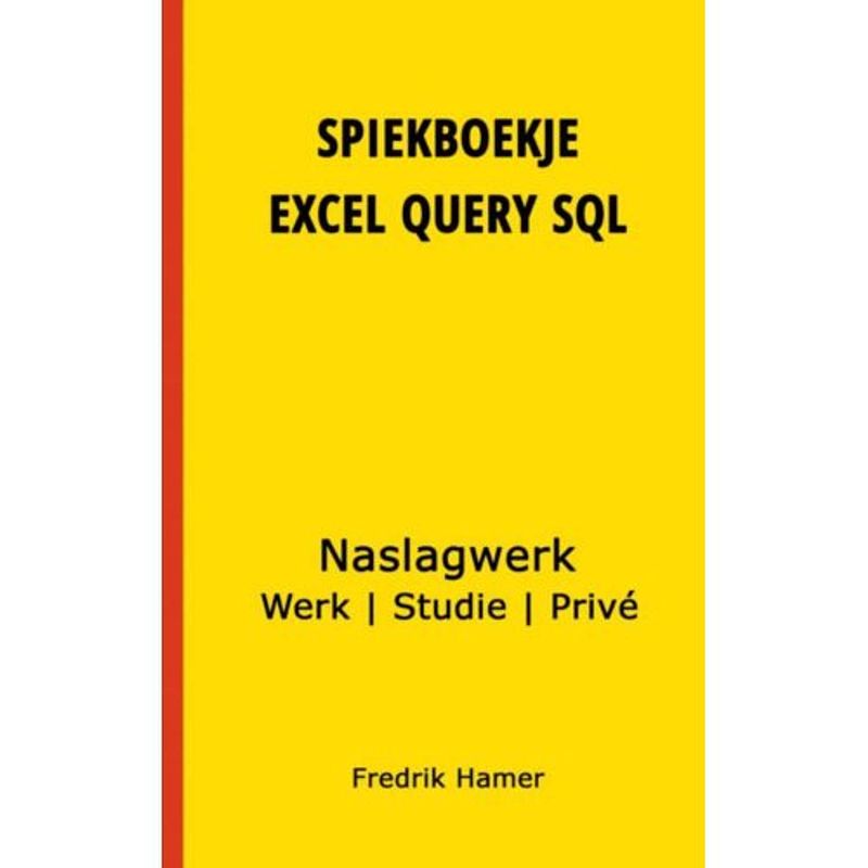 Foto van Spiekboekje excel query sql