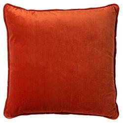 Foto van Dutch decor finn - kussenhoes velvet potters clay 60x60 cm - oranje - oranje