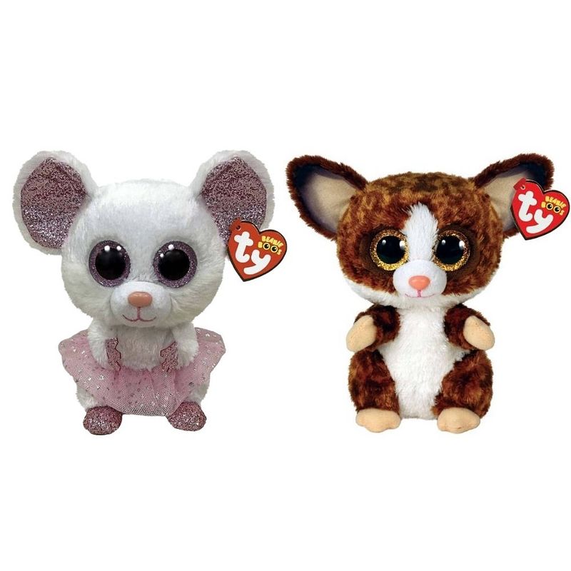 Foto van Ty - knuffel - beanie buddy - nina mouse & bush baby galago