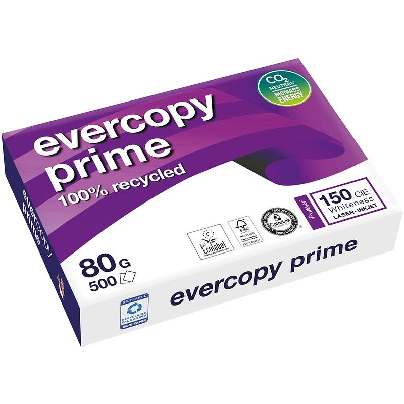 Foto van Clairefontaine evercopy kopieerpapier prime ft a4, 80 g, pak van 500 vel