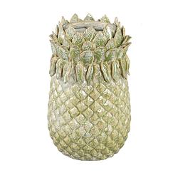 Foto van Ptmd tamiah green ceramic pineapple shaped pot high l