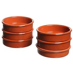 Foto van 6x luxe creme brulee schaaltjes terracotta 11 cm - serveerschalen