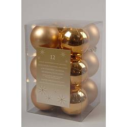 Foto van Decoris kerstballen kunststof goud 6cm 12st