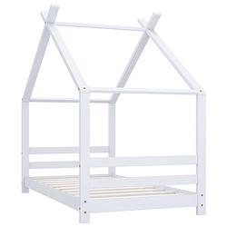 Foto van The living store houten bedframe - boomhut-stijl - 80 x 160 cm - wit