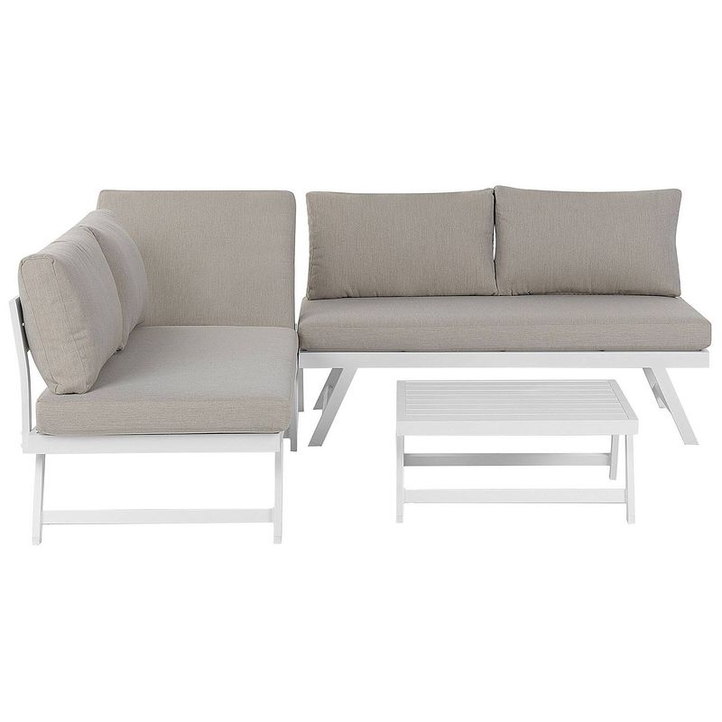 Foto van Beliani coccorino - loungeset-grijs-aluminium