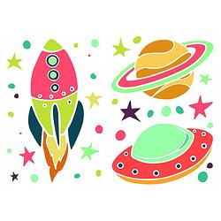 Foto van Kids decor muurstickers ufo 35-delig